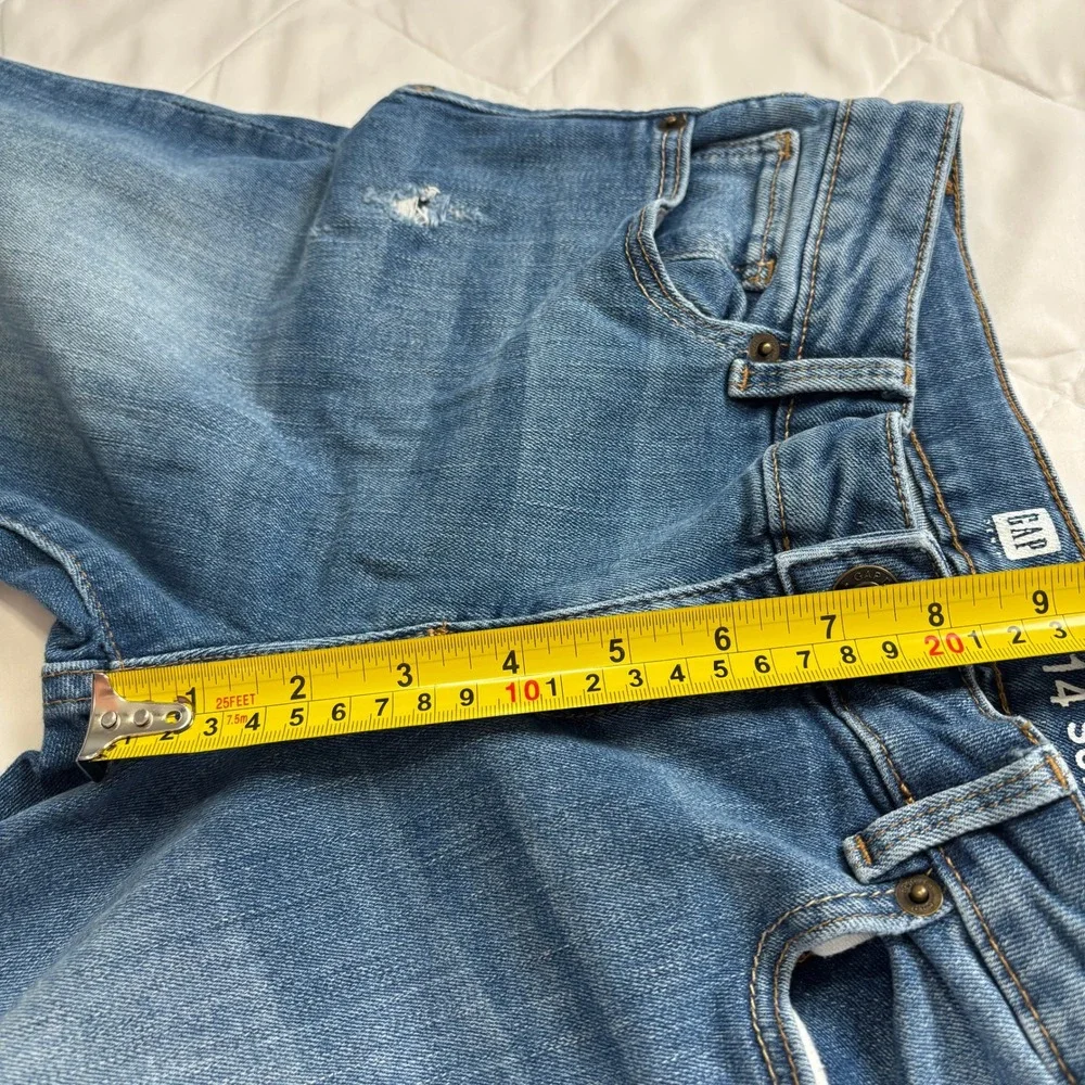 GAP‎ Girls Super Skinny Jeans Size 14 Adjustable Blue Stretch Distressed Denim